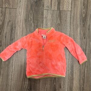 Juicy Couture Girls Hot Pink Gold Hearts Fleece Long Sleeve Shirt 6-9 Months